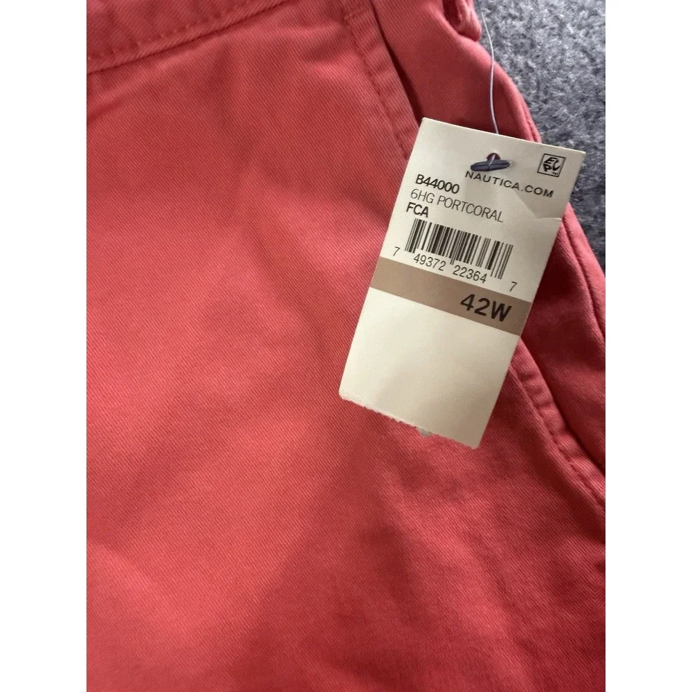 Nautica Men's Port Coral The Deck Short 8.5 Inch Inseam Size 42W‎ NWT